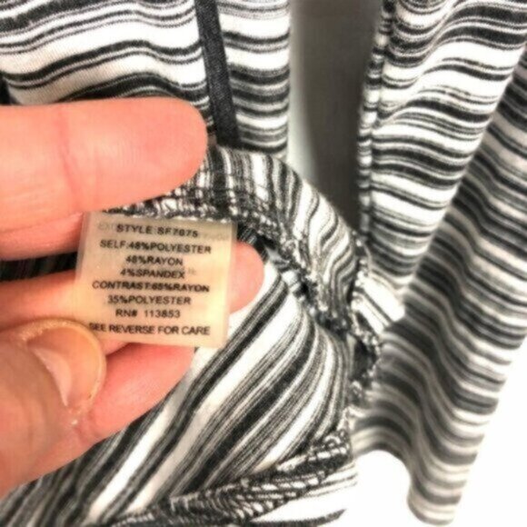 41 Hawthorn | Women's Grey & White Stripe Knit Cardigan Sweater Size Large - Picture 8 of 10